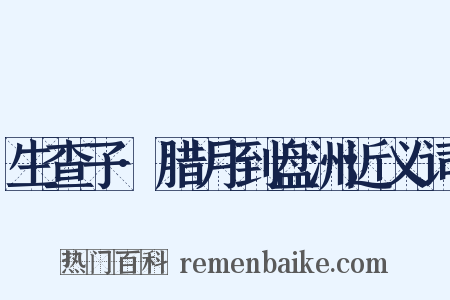 生查子·腊月到盘洲近义词是什么意思的图片